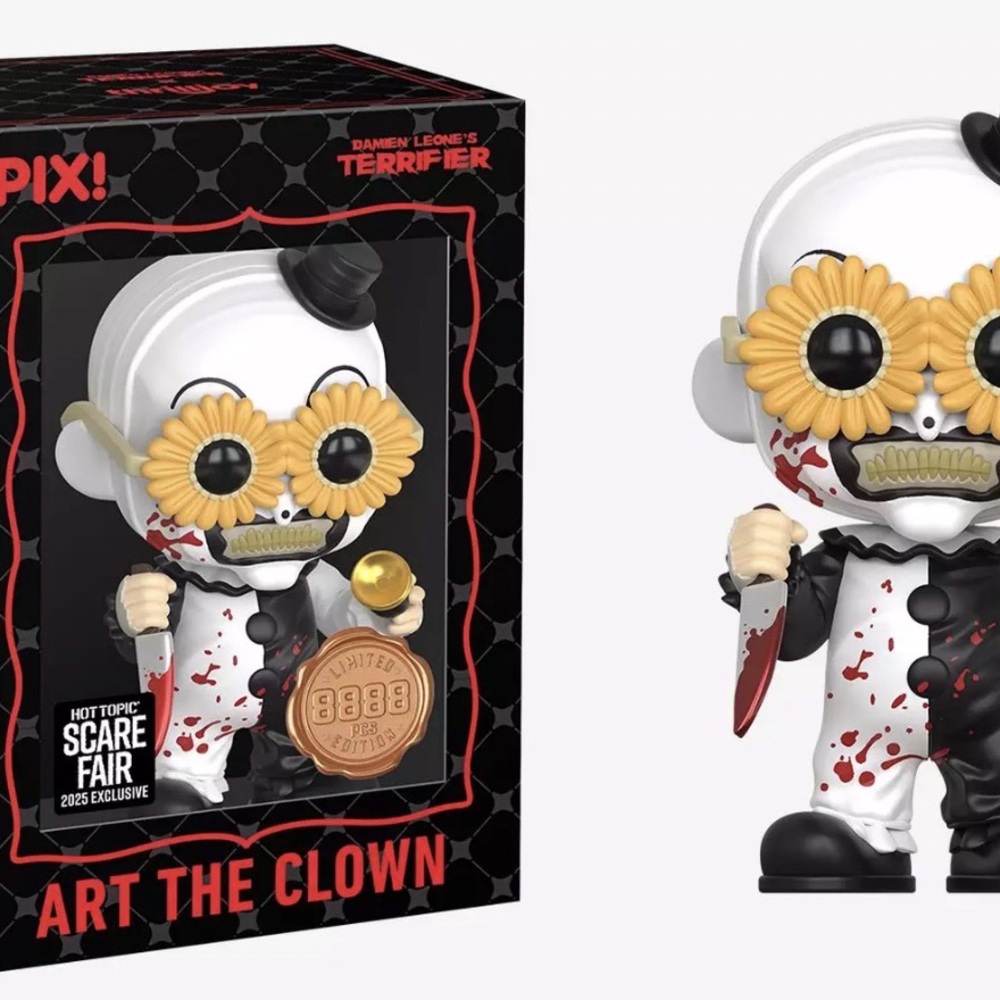 Scare Fair Hot Topic Exclusive Funko Pop Thrilljoy PIXL Art the Clown Terrifier